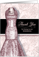 Thank You for Being in My Wedding Blush Pink with Roses card