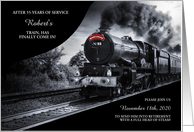 No.55 Train Railroad Retirement Invitation Custom Text card