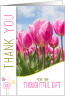 Thank You for the Flowers Pink Dahlia Garden Painting card