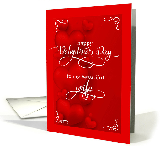 for Wife Valentine Romantic Red Hearts card (1509418)