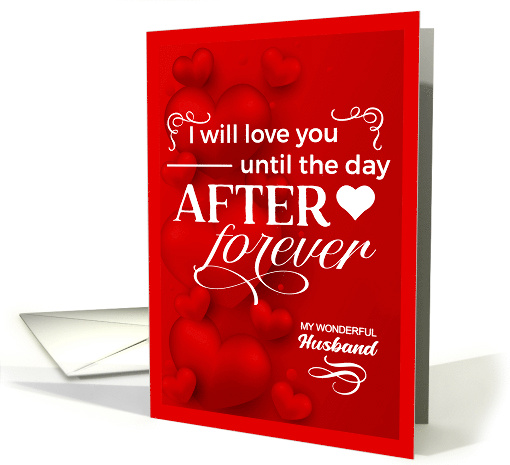 for Husband Love and Romance Red Hearts card (1509434)
