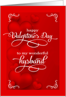 for Husband Valentine Romantic Red Hearts card