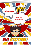 New Big Brother Congratulations Kids Superhero Custom card