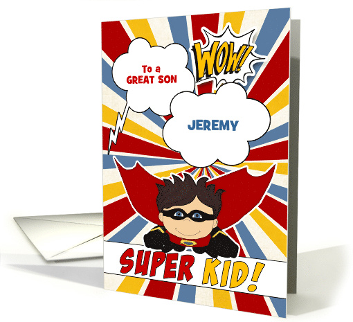 Foster Son Encouragement Superhero Comic Theme Custom card (1511032)