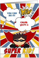 You Can Do It Boys Superhero Comic Theme Custom card