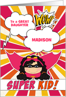 Foster Daughter Encouragement Superhero Comic Theme Custom card