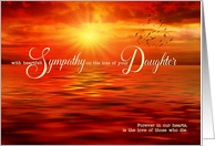 Loss of a Daughter Sympathy Sunset Ocean card