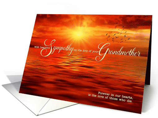 Loss of Grandmother Sympathy Sunset Ocean card (1512218)