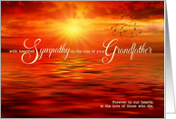 Loss of Grandfather Sympathy Sunset Ocean card