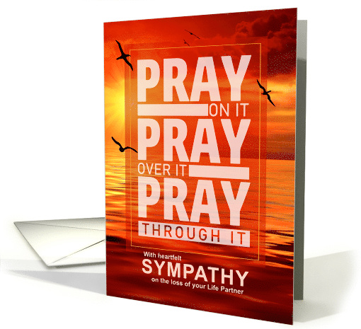 Loss of a Partner Sympathy Sunset Ocean card (1512226)