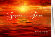 Loss of a Partner Sympathy Sunset Ocean card