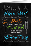 Nurses Week Chalkboard Theme Nursing Staff Gratitude card