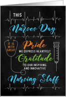 Nurses Day Chalkboard Theme Nursing Staff Gratitude card