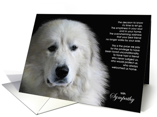 Great Pyrenees Dog Pet Sympathy Euthanasia card (1518232)