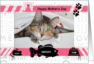 from the Cat Fun Mother’s Day Pink and Black with Pet’s Photo card
