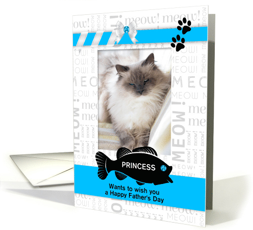 from the Cat Fun Father's Day Blue and Black with Pet's Photo card