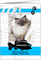 from the Cat Fun Father’s Day Blue and Black with Pet’s Photo card