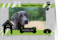 from the Dog Fun Father’s Day Green and Black with Pet’s Photo card
