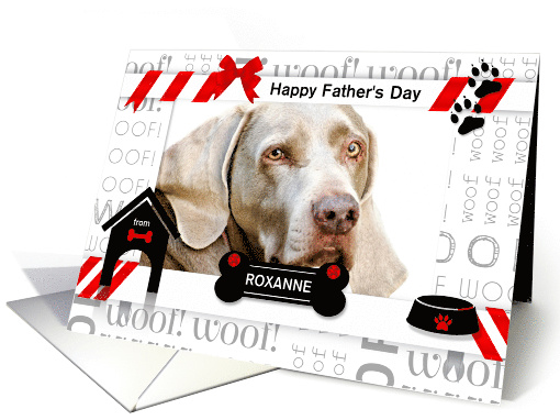 from the Dog Fun Father's Day Red and Black with Pet's Photo card