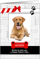 from the Dog Fun Father’s Day Red and Black with Pet’s Photo card