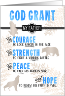 for Father Fighting Cancer Wildlife Themed Religious Prayer card