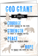 for Grandpa Fighting Cancer Wildlife Themed Religious Prayer card