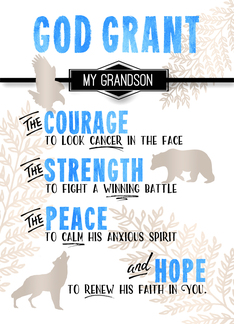 for Grandson Fighting Cancer Wildlife Themed Religious Prayer