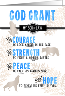 for Son in Law Fighting Cancer Wildlife Themed Religious Prayer card