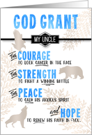 for Uncle Fighting Cancer Wildlife Themed Religious Prayer card