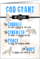 for Godson Fighting Cancer Wildlife Themed Religious Prayer card