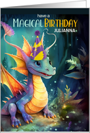 for Boys Magical Dragons Birthday Theme with Child’s Name card