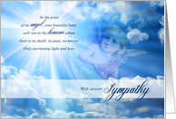 Loss of a Baby Sympathy with Little Angel and Spiritual Message card