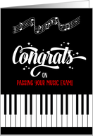 Passed Your Music Exam Piano Keys and Jazz Musician card