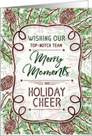 for Top-Notch Team Business Holiday Cheer Watercolor Pines card