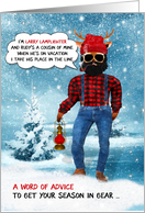 Funny Cousin Larry Lamplighter Reindeer Number Nine card