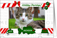 from the Cat Holiday Purrings with Pet’s Photo and Name card