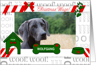 from the Dog Christmas Wags with Pet’s Photo and Name Horizontal card