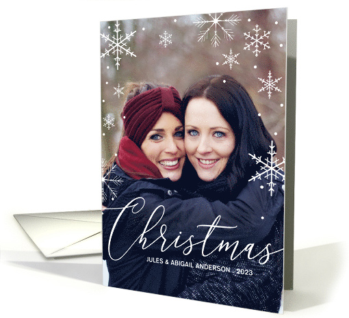 Christmas Snowflakes and Typography with Custom Text card (1545192)