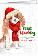 from the Dog Cavalier King Charles Fleas Navidog Christmas Custom card