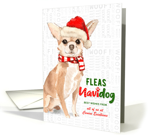 Chihuahua Funny Fleas Navidog Christmas Custom card (1548088)