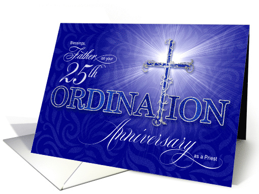 for Priest 25th Ordination Silver Anniversary Blue... (1553846)
