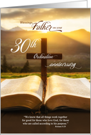 for Priest 30th Ordination Anniversary Bible Christian Cross card