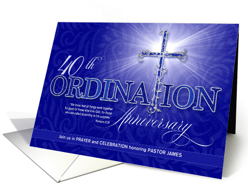 40th Ordination Anniversary Celebration Blue and Silver... (1553954)