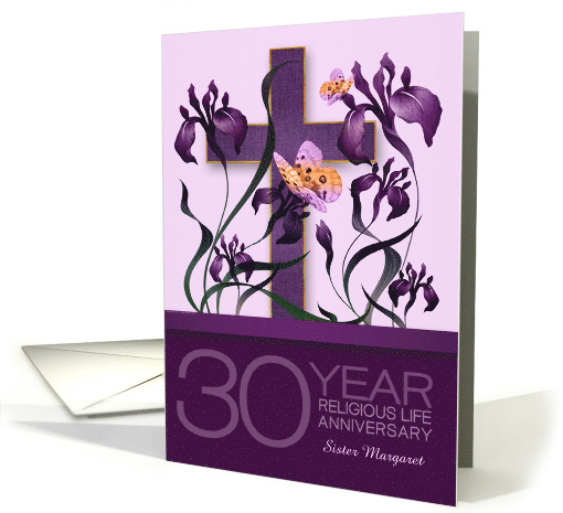 for Nun 30th Religious Life Anniversary Purple Iris and... (1554374)