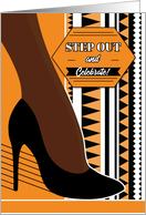 Birthday for Her Dark Skinned Woman’s Leg with Tribal Pattern card
