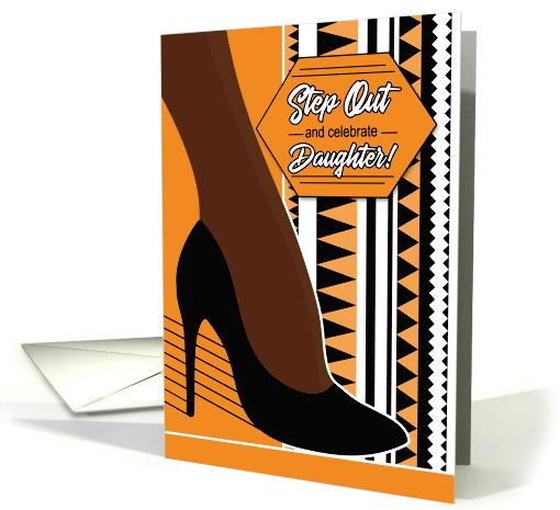 Birthday for Adult Daughter Dark Skinned Woman's Leg Tribal Theme card