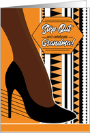 Birthday for Grandma Dark Skinned Woman’s Leg with Tribal Pattern card