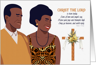 Christian Easter Scripture with African American Couple card