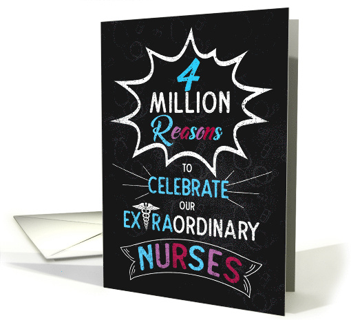 Nurses Week Chalkboard Theme with ANA Color Scheme for 2019 card