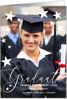 Graduation Party with Stars Graduate Photo card